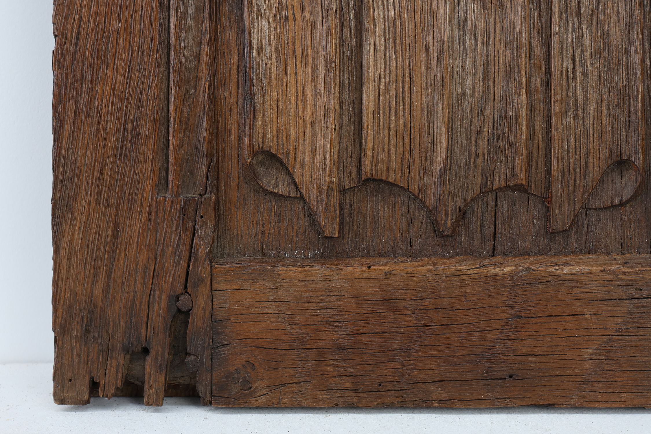Early 16th Gothic century carved oak relief panel, Francethumbnail
